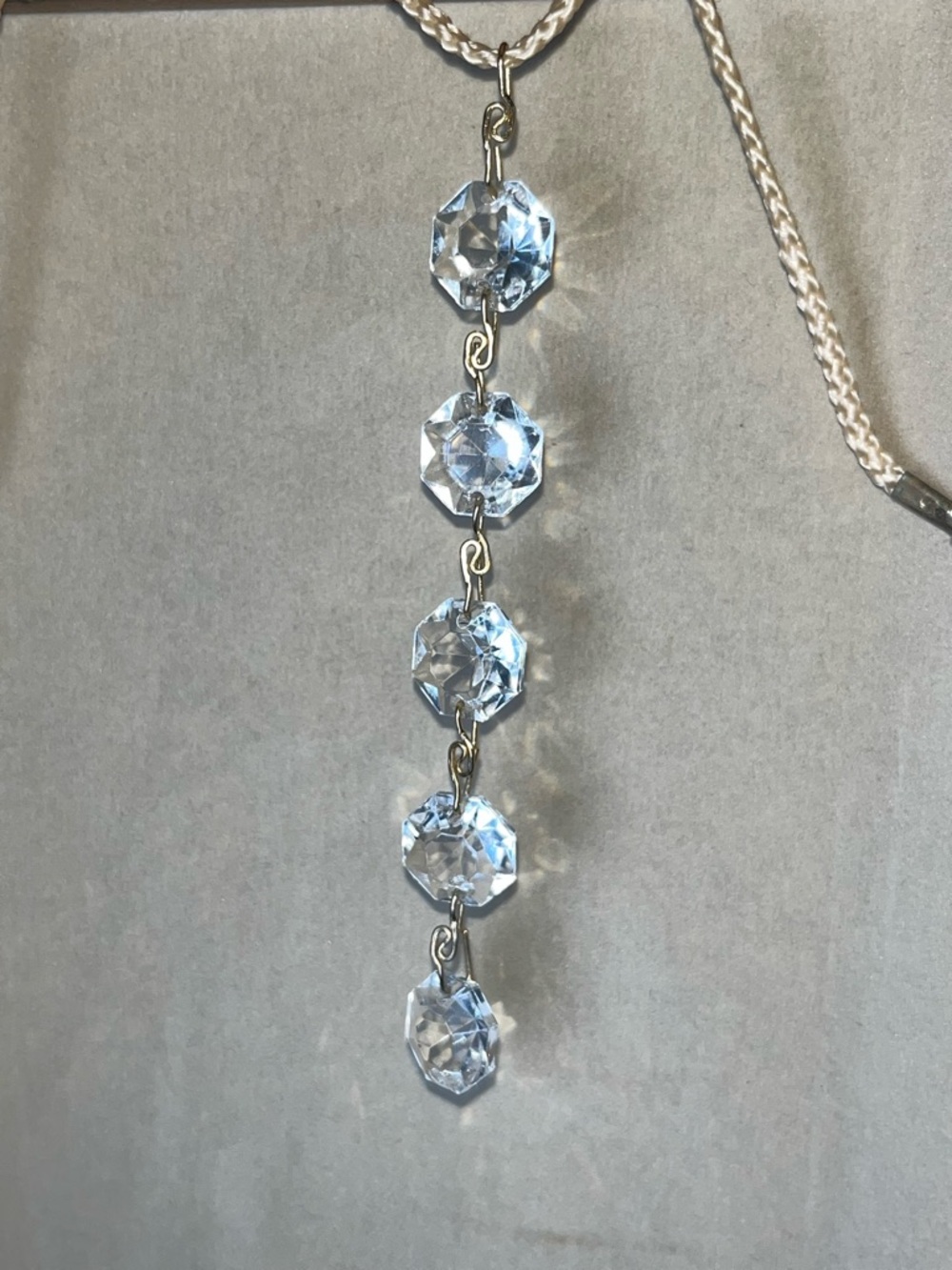 10pc Chandelier Octagonal Crystals 1.25cm Strand or Upcycling, Crafts, Jewelry